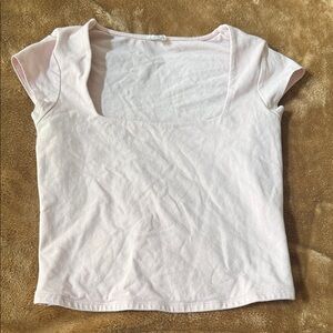 Garage Soft Pink Square Neck Tee